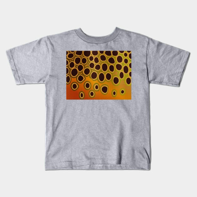 World Wide Trout Camo Kids T-Shirt by MikaelJenei